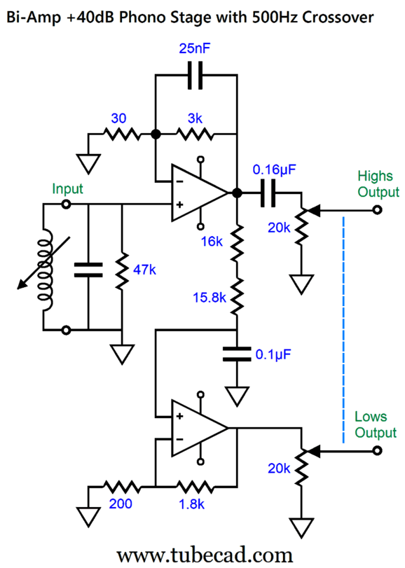 500Hz Crossover Phono Preamp